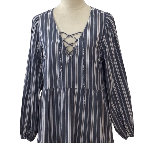 Old Navy Striped Tiered Long Sleeve Dress  Size M - Picture 4 of 7
